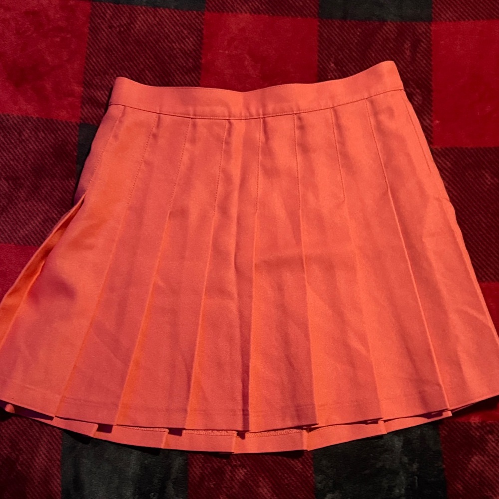American Apparel Apricot Pleated Mini Skirt
